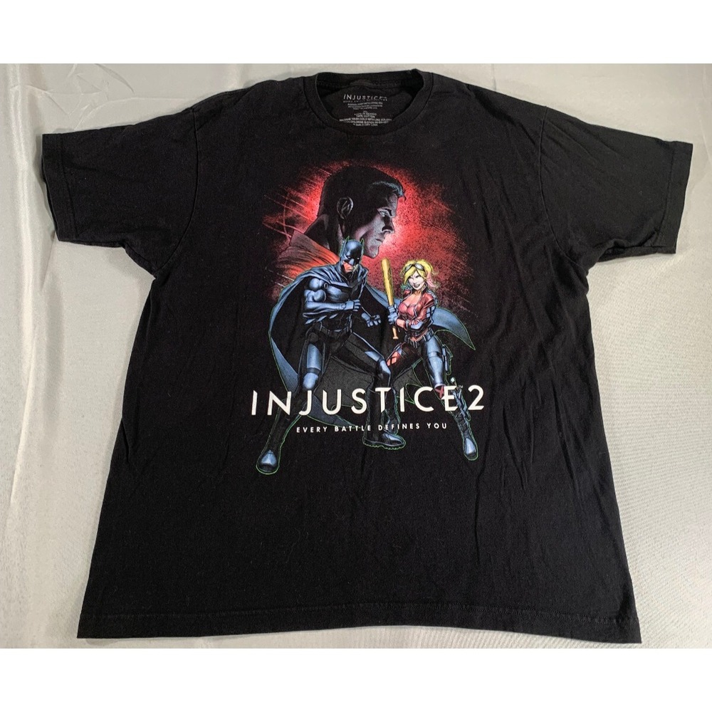 Injustice 2 T-Shirt XL Black DC Comics Loot Crate Exclusive Batman Superman Game